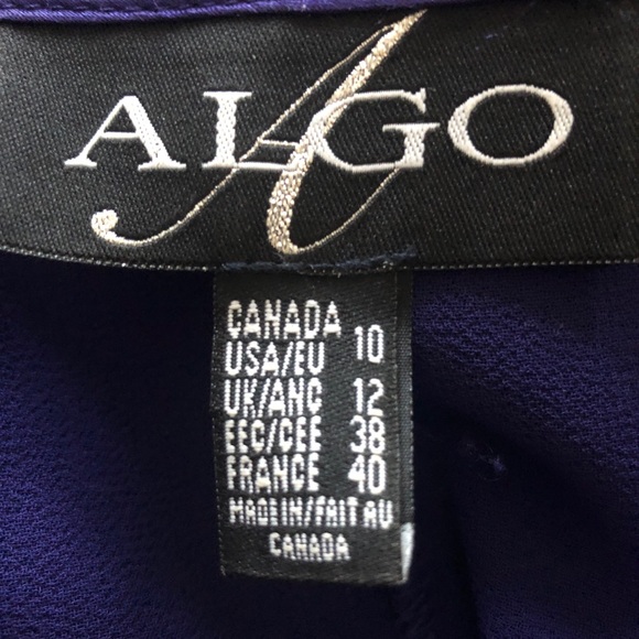 Mother-of-the -bride dress. Size 10. Deep royal blue. Made in Canada, by ALGO. - Picture 2 of 6